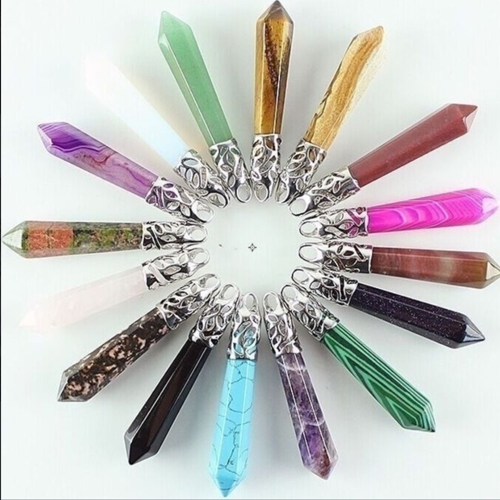 🟢5/45 Adventurine Green Pendant Pendulum Necklace